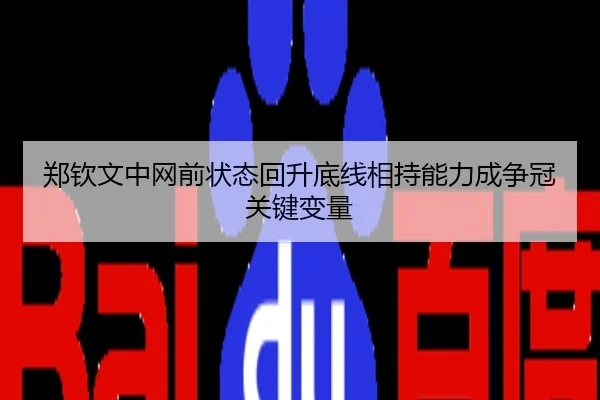 郑钦文中网前状态回升底线相持能力成争冠关键变量